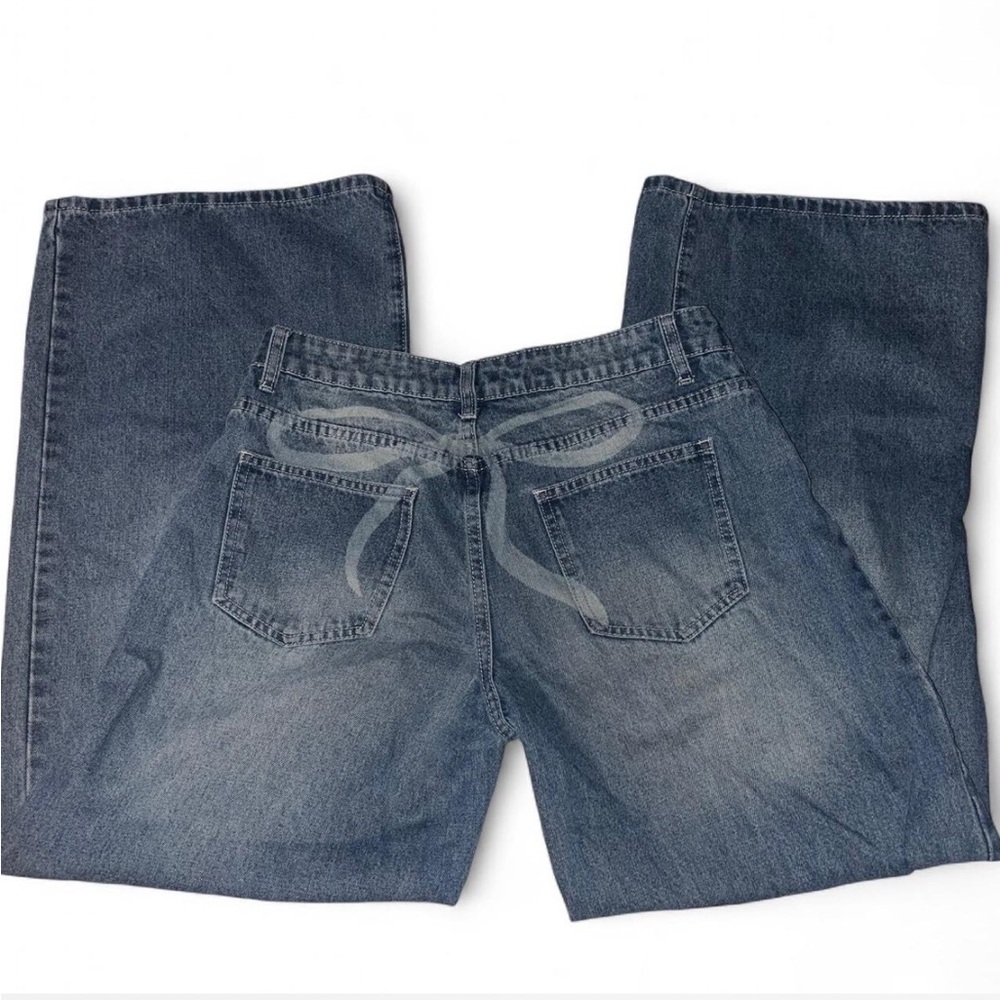 Edikted Blue Bow Jeans